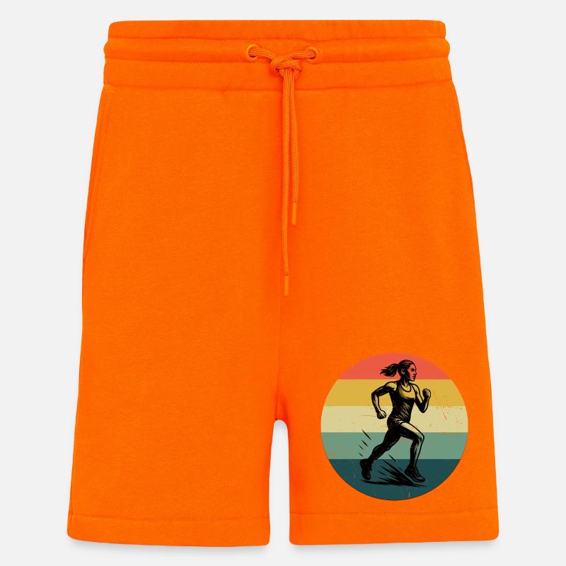 Conception compacte pour la course automobile - Short bio décontracté fabriqué en UE - SUNSET ORANGE