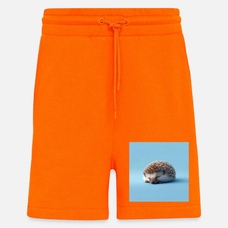 Blauer schlafender Igel - Shorts - made by SPREAD - SUNSET ORANGE