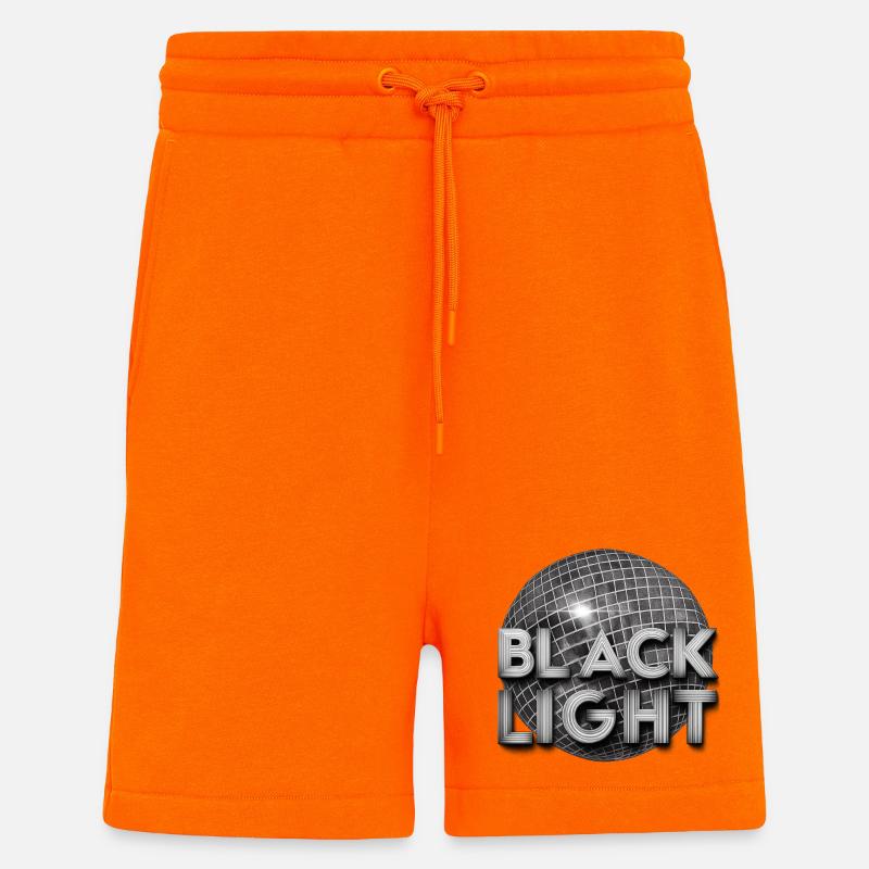 Black Light Retro Disco - Short bio décontracté fabriqué en UE - SUNSET ORANGE