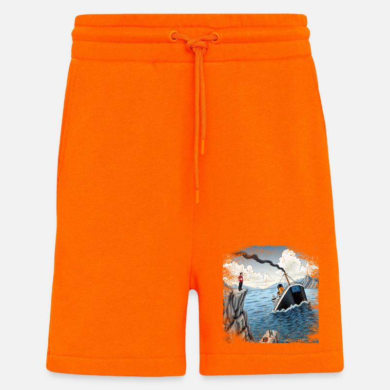 Satire Schweizer Neutralitat - Shorts - made by SPREAD - SUNSET ORANGE