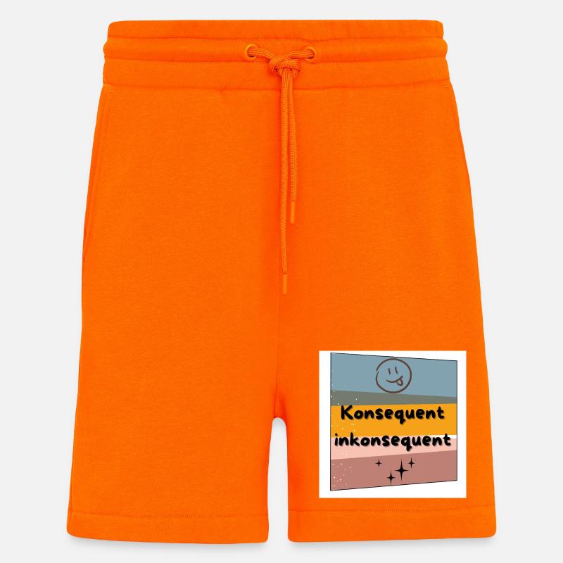 Konsequent inkonsequent Farbkontrast - Shorts - made by SPREAD - SUNSET ORANGE