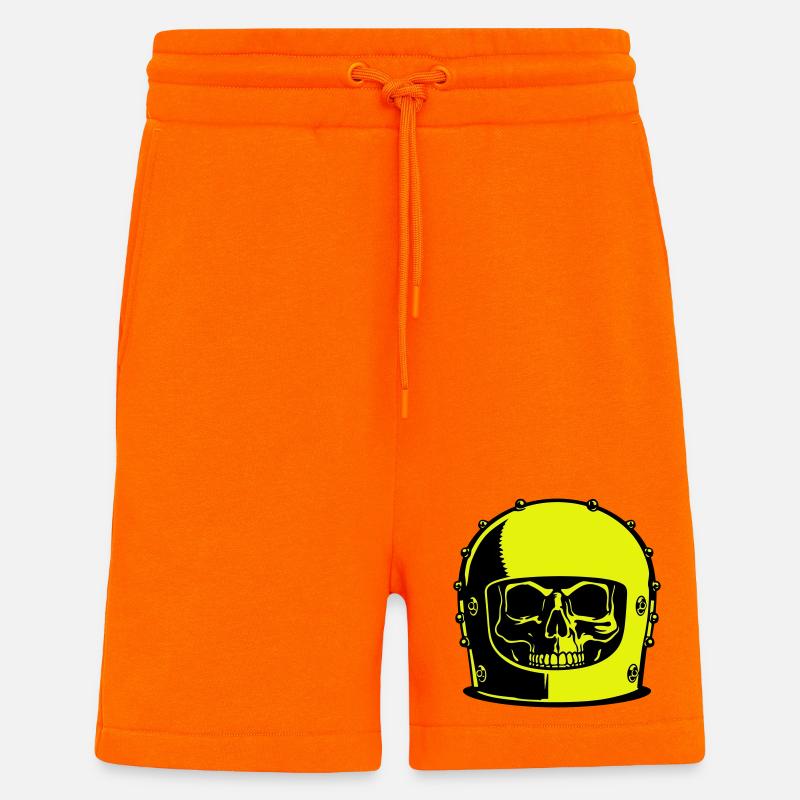 Skull Helm Popart - Shorts - made by SPREAD - SUNSET ORANGE