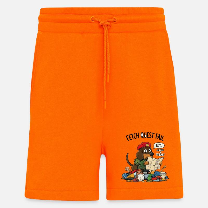 Fetch Quest Fail Pup - Shorts - made by SPREAD - SUNSET ORANGE