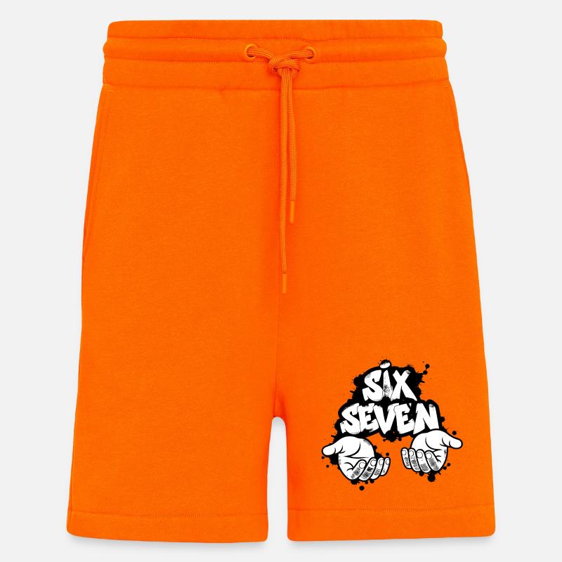 Six Seven Graffiti - Short bio décontracté fabriqué en UE - SUNSET ORANGE