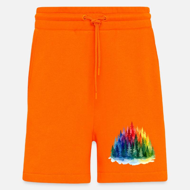 Regenbogenwald Silhouette Rainbow forest - Shorts - made by SPREAD - SUNSET ORANGE