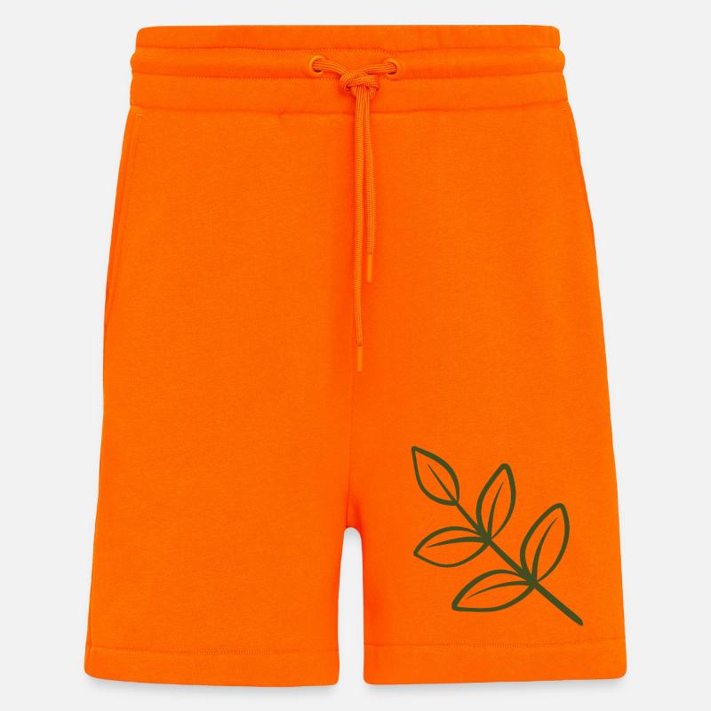 Blattlinienkunst - Shorts - made by SPREAD - SUNSET ORANGE