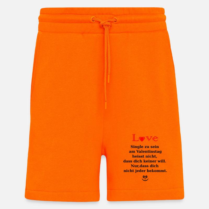 Single zur Valentin mit Herz - Shorts - made by SPREAD - SUNSET ORANGE