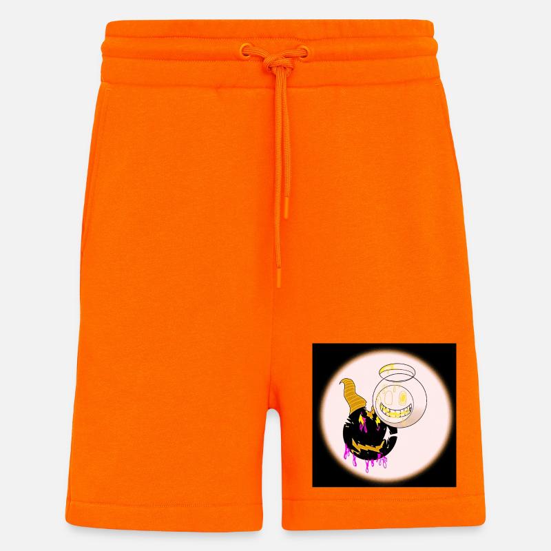 Conception d’Anges et Diables - Short bio décontracté fabriqué en UE - SUNSET ORANGE