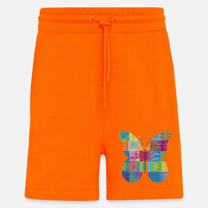 Bunter Patchwork-Schmetterling - Shorts - made by SPREAD - SUNSET ORANGE