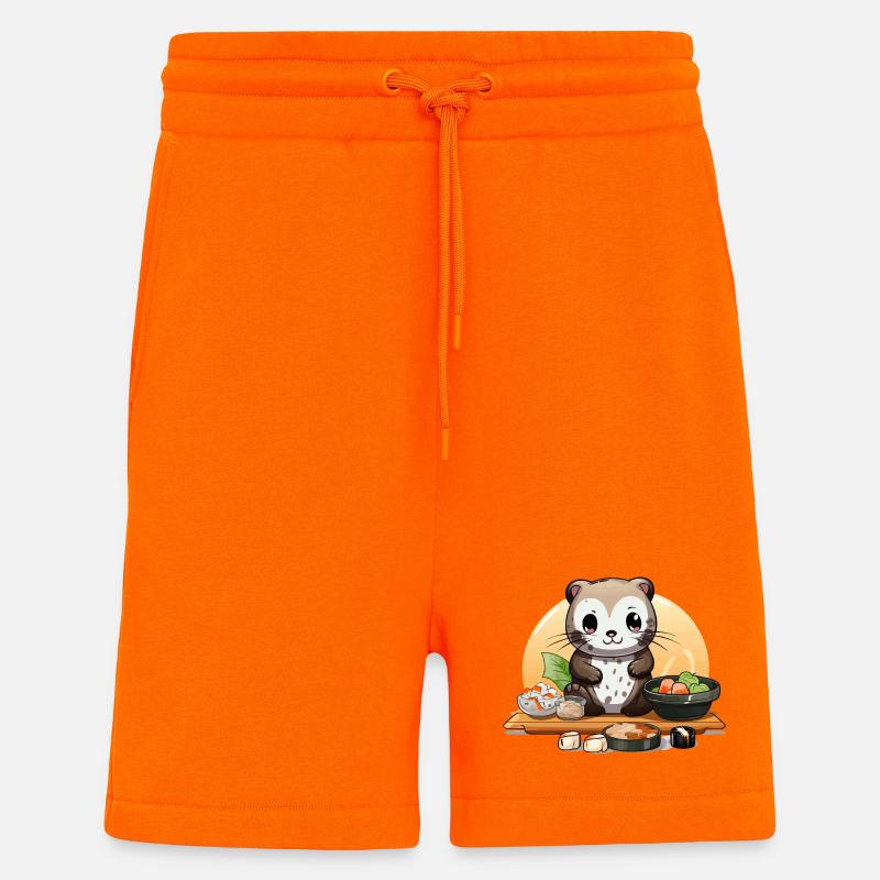 Otter Sushi Fest - Shorts - made by SPREAD - SUNSET ORANGE