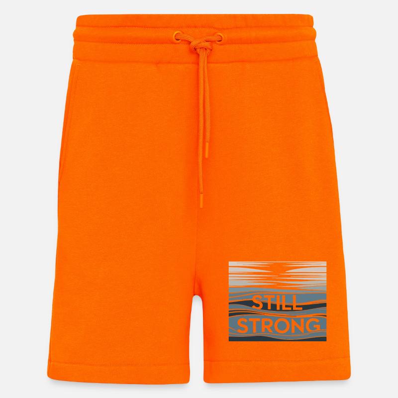 Still Strong Wave Pattern - Shorts - made by SPREAD - SUNSET ORANGE