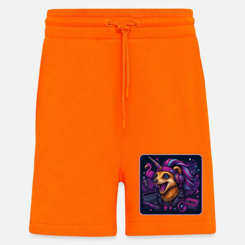 Erdmännchen Einhorn Party - Shorts - made by SPREAD - SUNSET ORANGE