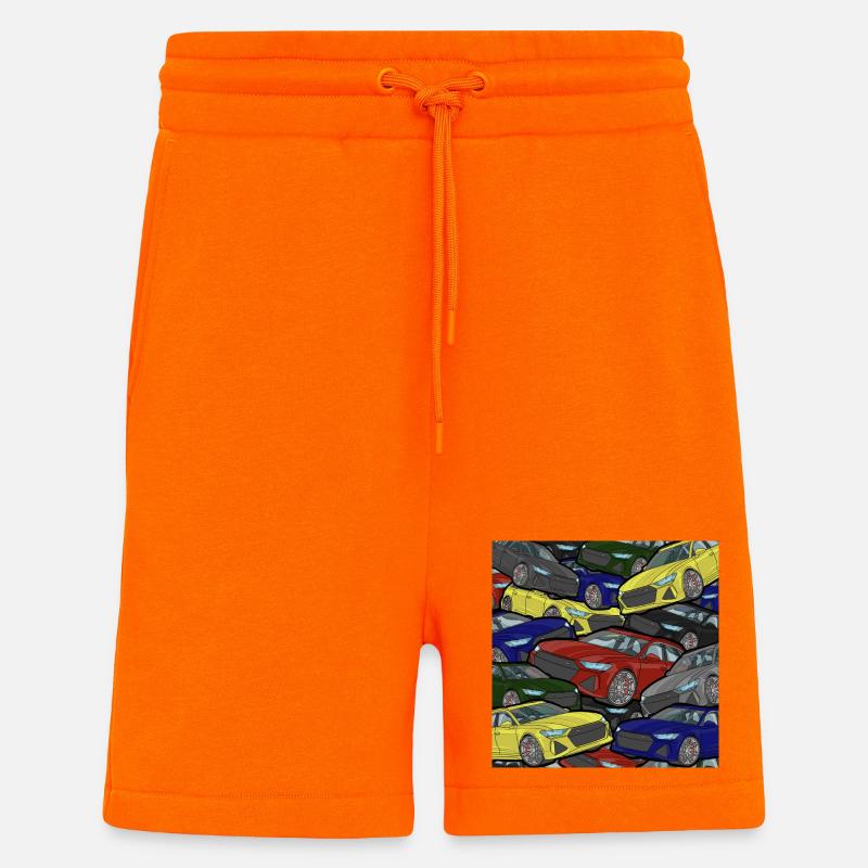 Kaleidoskop Autos Farbexplosion - Shorts - made by SPREAD - SUNSET ORANGE