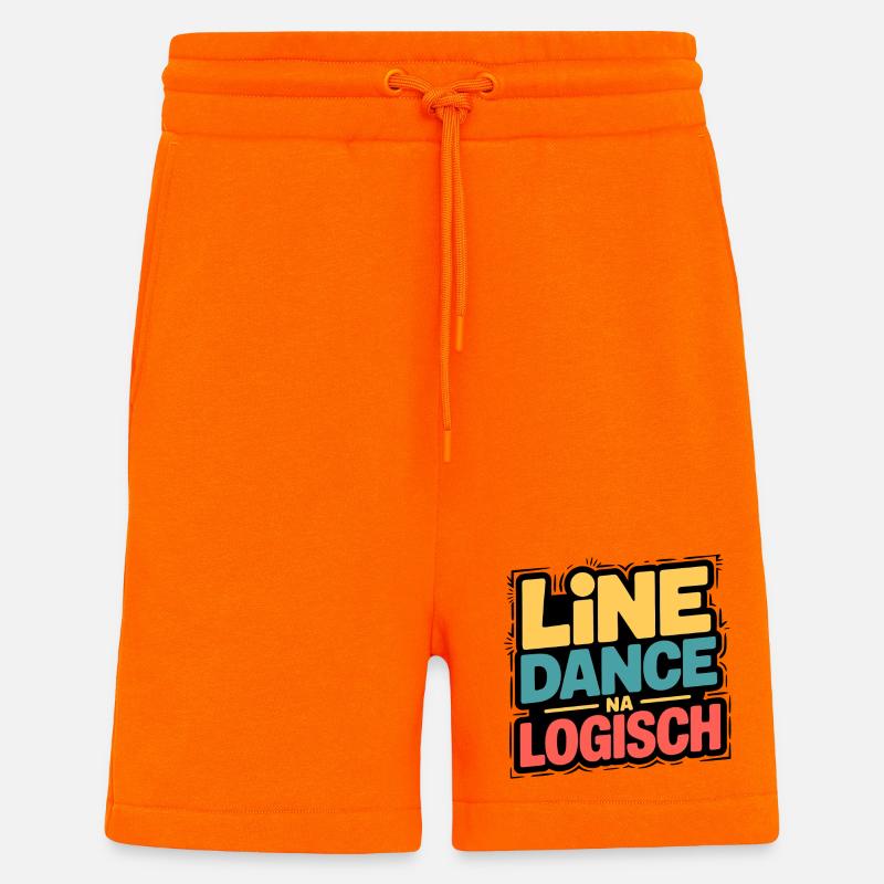 Line Dance Na Logisch - Shorts - made by SPREAD - SUNSET ORANGE