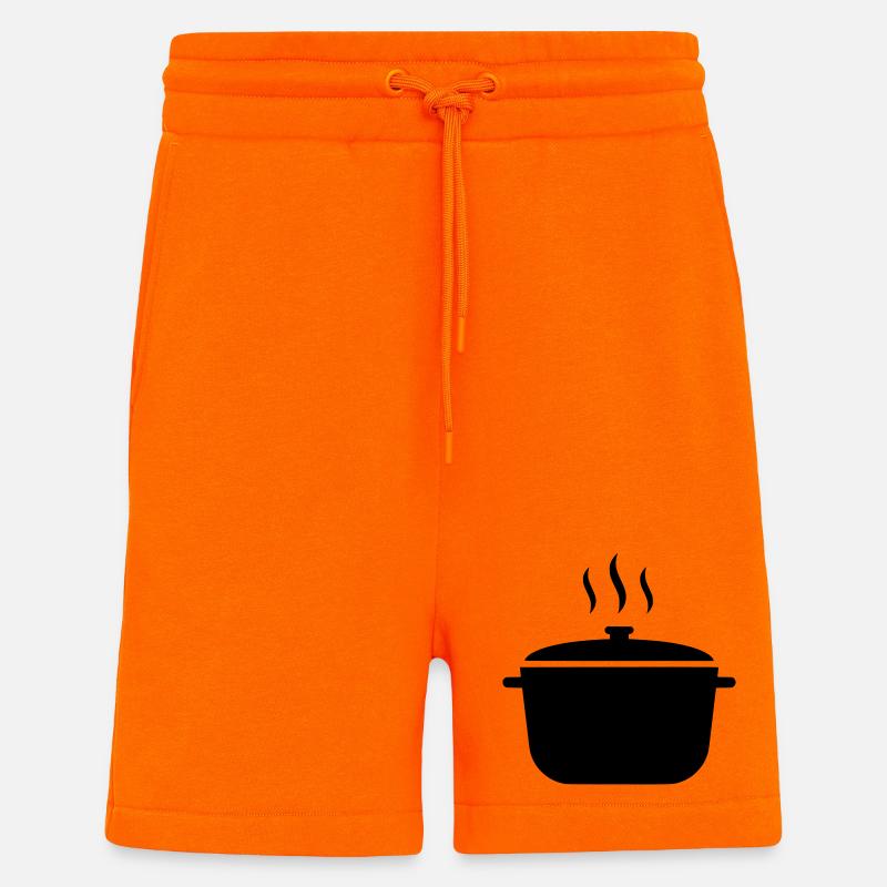 Kochtopf Suppe Dampf Icon - Shorts - made by SPREAD - SUNSET ORANGE
