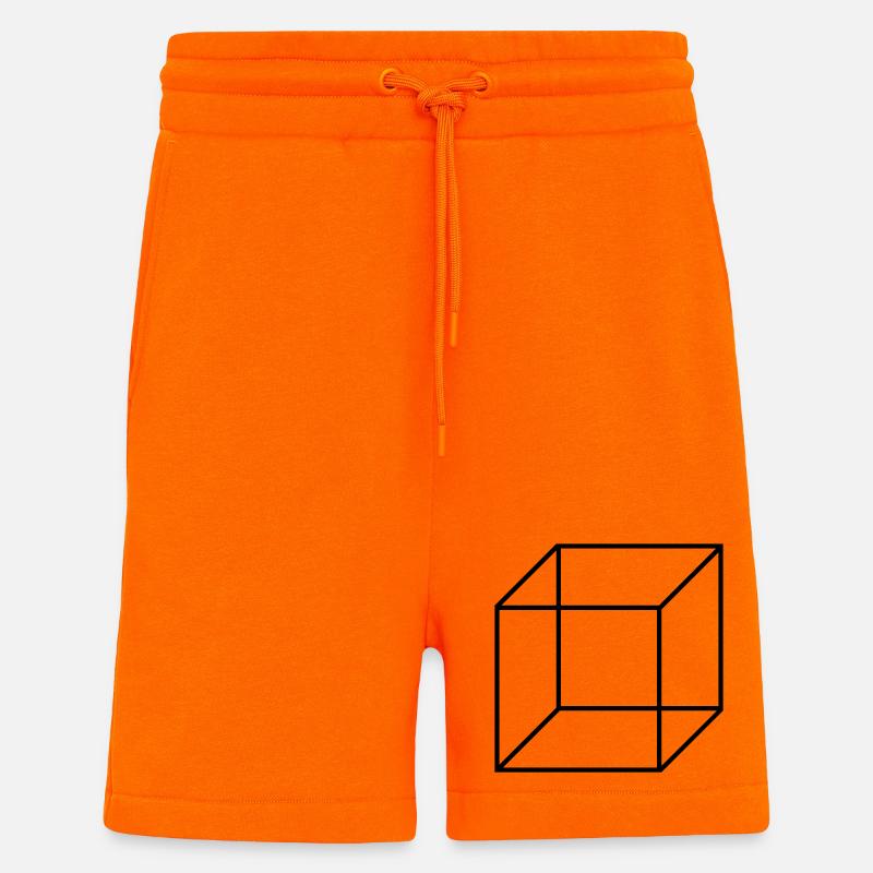 Cube Square - Shorts - made by SPREAD - SUNSET ORANGE