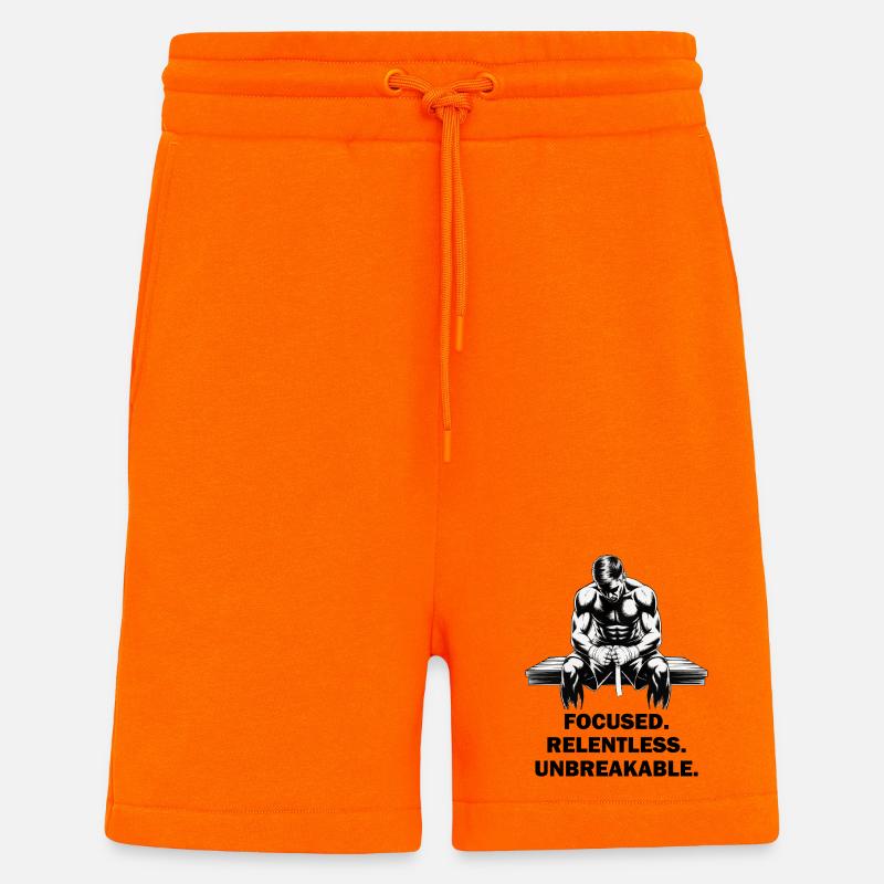 Combattant MMA concentré, implacable et incassable - Short bio décontracté fabriqué en UE - SUNSET ORANGE