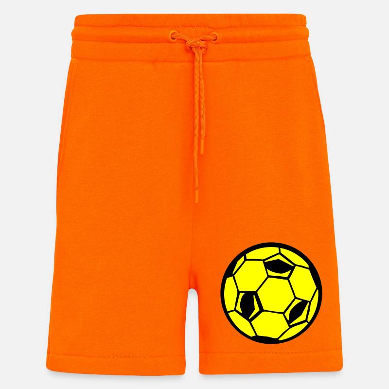 Fotball - Organic Relaxed shorts produsert i EU - SUNSET ORANGE