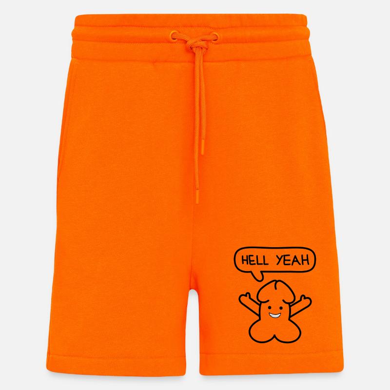 lustiges Junior 'Hell yes'-Emoticon - Shorts - made by SPREAD - SUNSET ORANGE