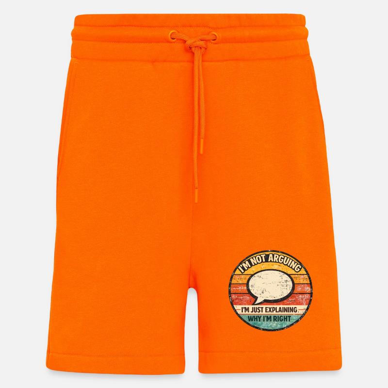 I'm Just Explaining It – Retro Saying - Shorts - made by SPREAD - SUNSET ORANGE