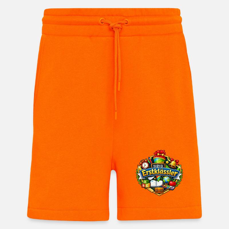 Erstklässler Lernen Schule - Shorts - made by SPREAD - SUNSET ORANGE