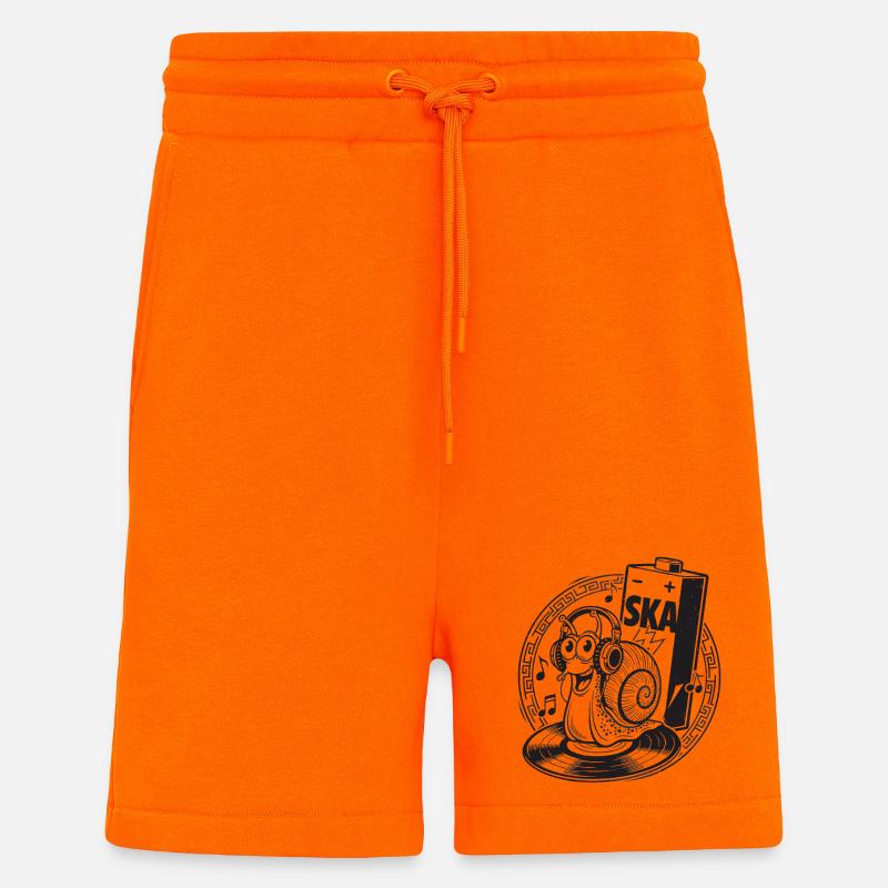 Ska Schnecke mit Kopfhörern - Shorts - made by SPREAD - SUNSET ORANGE