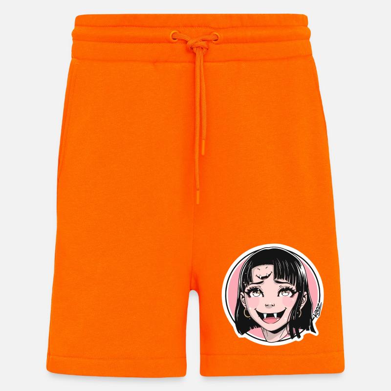Vampirmädchen Pop Art Sticker - Shorts - made by SPREAD - SUNSET ORANGE