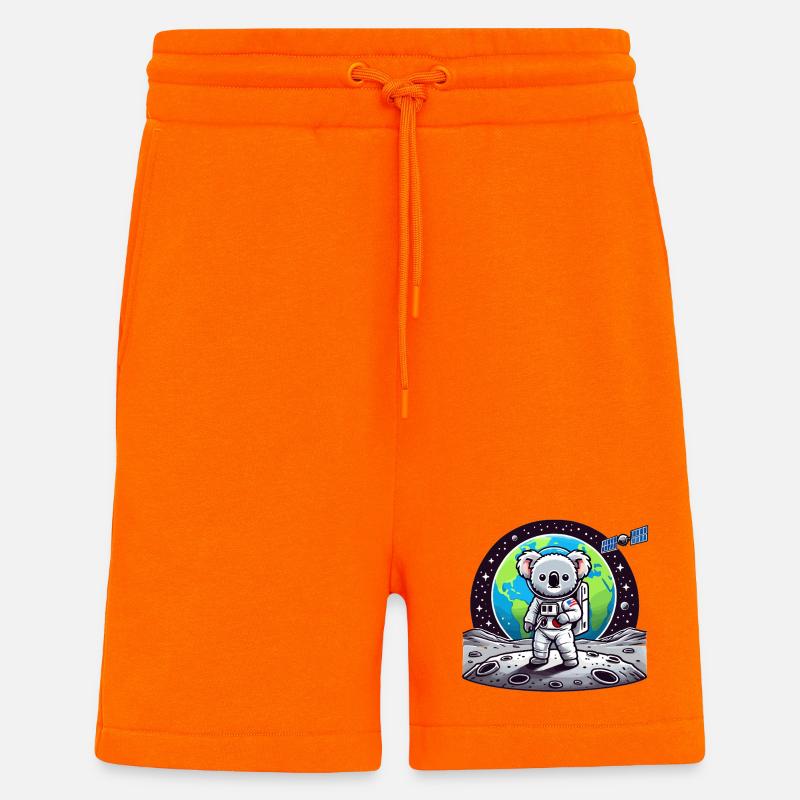 Koala Astronaut auf Mondboden - Shorts - made by SPREAD - SUNSET ORANGE
