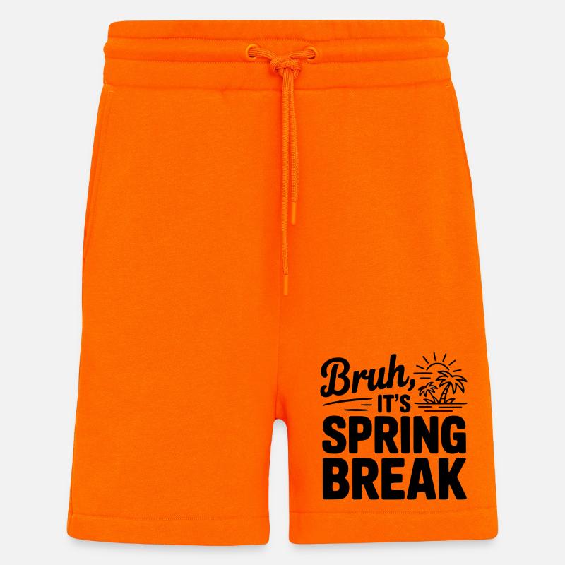 Bruh, It's Spring Break - Shorts - made by SPREAD - SUNSET ORANGE