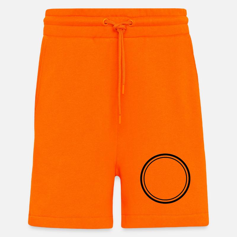 Double Circle Frame - Shorts - made by SPREAD - SUNSET ORANGE