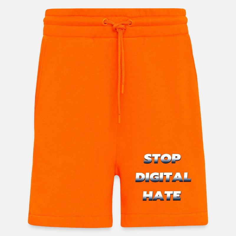 Stop Digital Hate – gegen digitale Gewalt - Shorts - made by SPREAD - SUNSET ORANGE