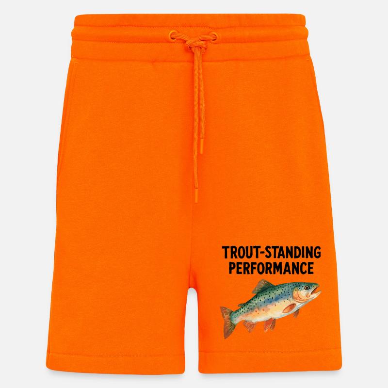 Forelle Aquarell: Trout-standing Performance - Shorts - made by SPREAD - SUNSET ORANGE