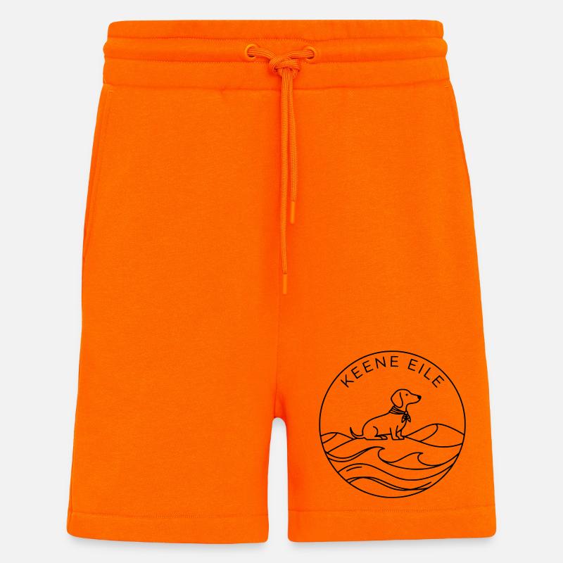 Dackel Badge Meer Keene Eile  - Shorts - made by SPREAD - SUNSET ORANGE
