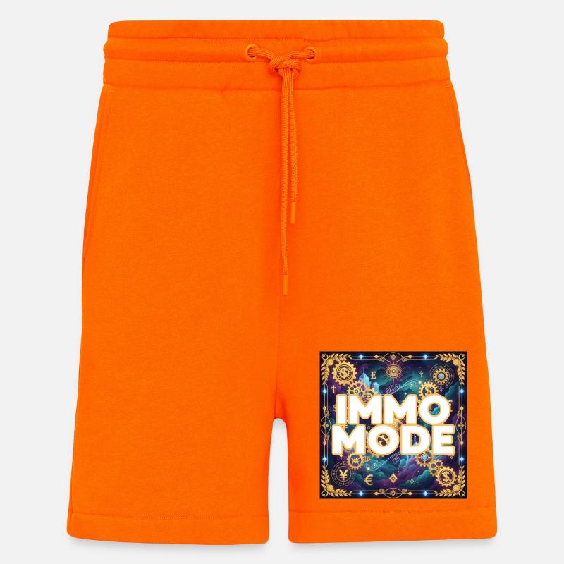 Mode Immo activé - Immobilier avec passion - Short bio décontracté fabriqué en UE - SUNSET ORANGE