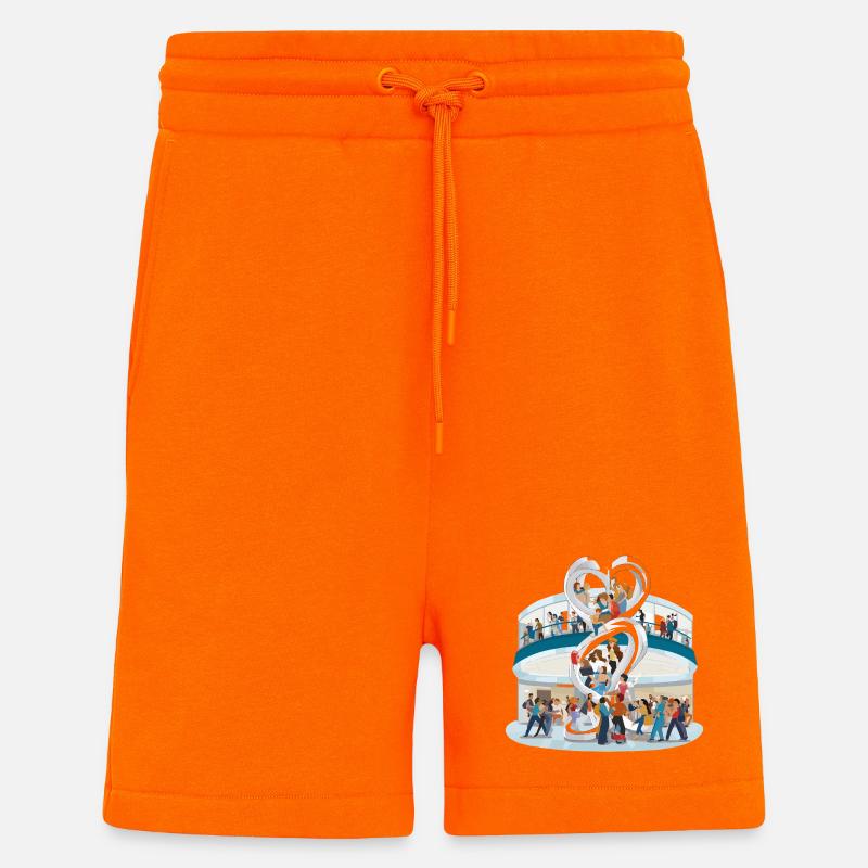 Herzensgemeinschaft Skulptur - Shorts - made by SPREAD - SUNSET ORANGE