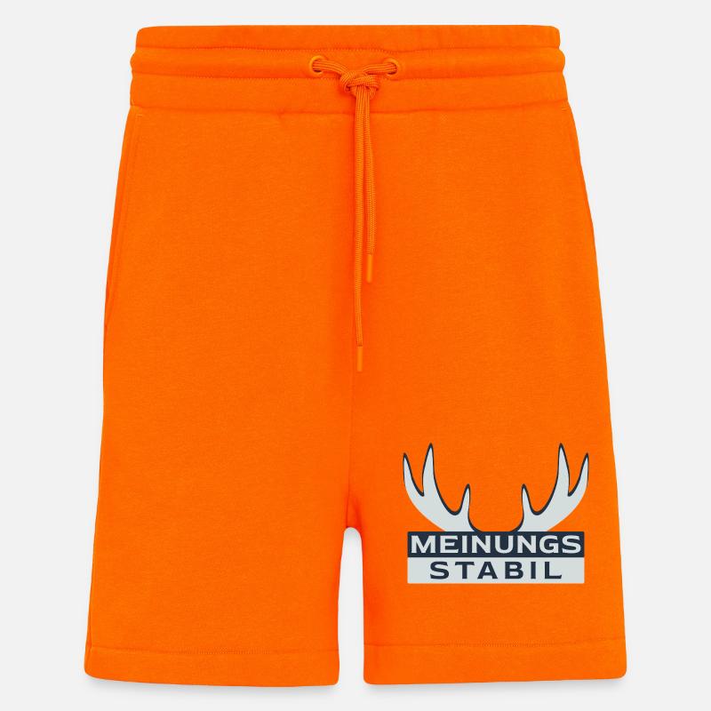 meinungsstabil Dickkopf Sturschädel Sturkopf - Shorts - made by SPREAD - SUNSET ORANGE