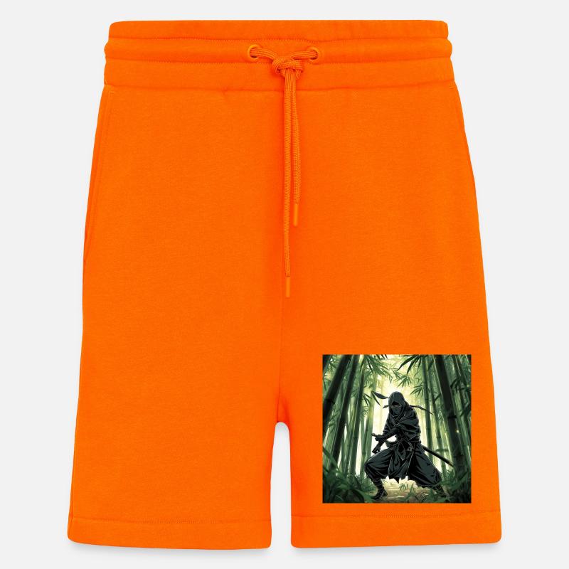 Ninja im Bambuswald - Shorts - made by SPREAD - SUNSET ORANGE