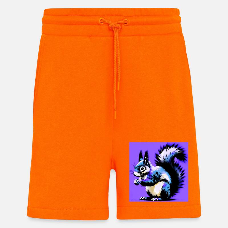 écureuil - Short bio décontracté fabriqué en UE - SUNSET ORANGE