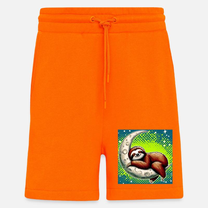 Faultier schläft auf dem Mond - Shorts - made by SPREAD - SUNSET ORANGE