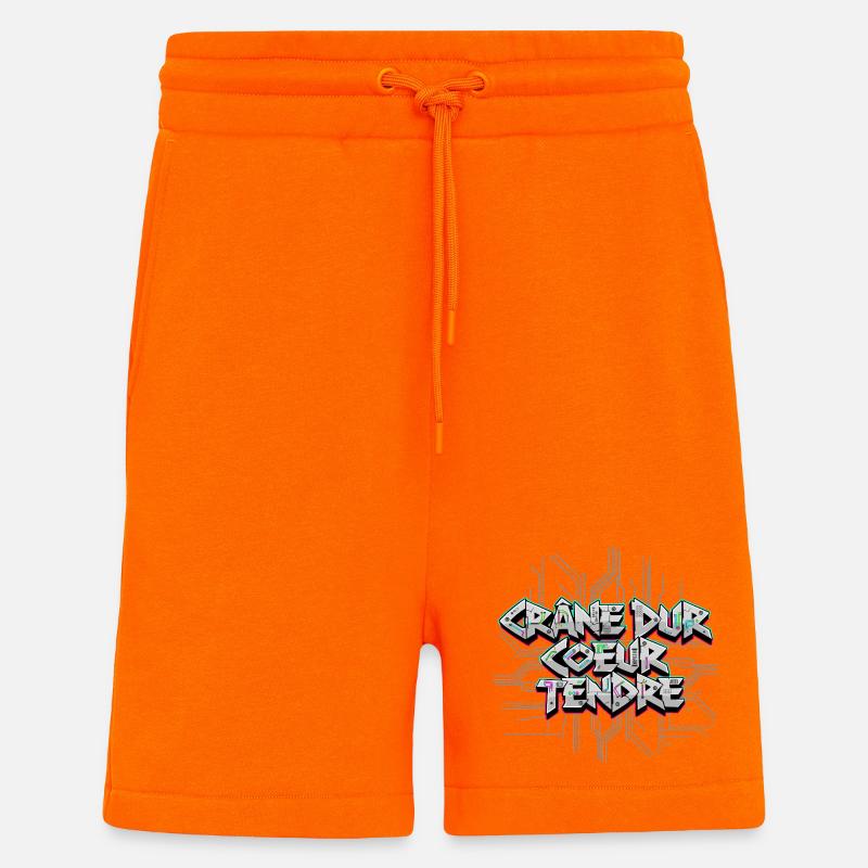 Cyber Electro - Hard Skull Soft Heart - Shorts - made by SPREAD - SUNSET ORANGE
