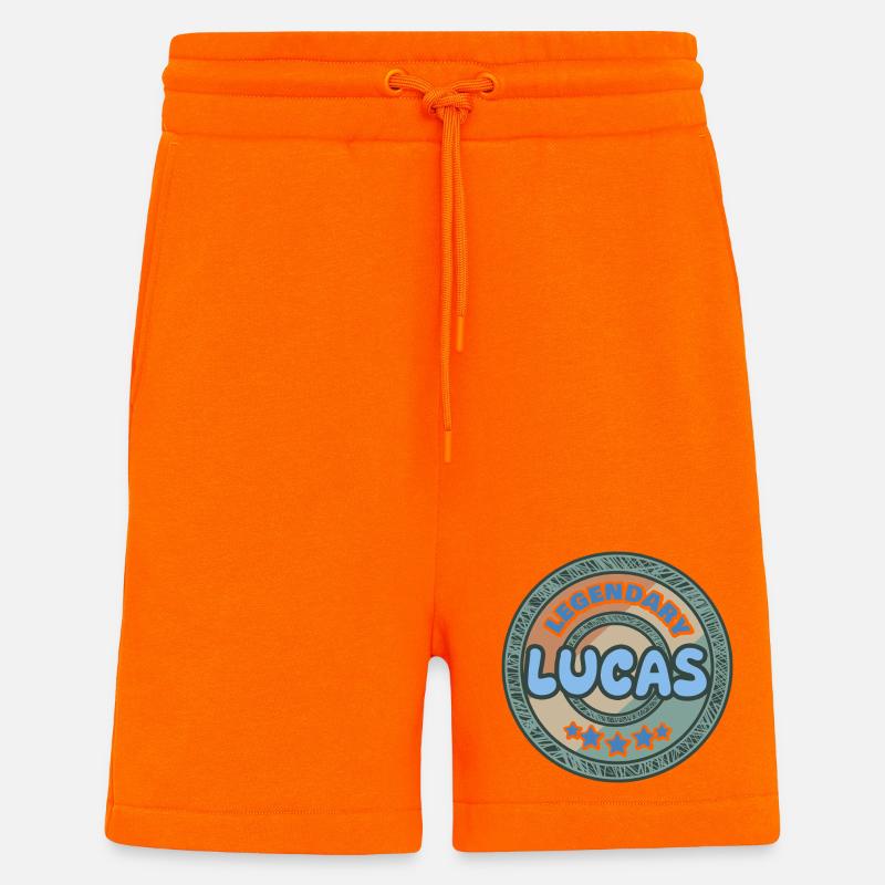 Dire Lucas - Short bio décontracté fabriqué en UE - SUNSET ORANGE