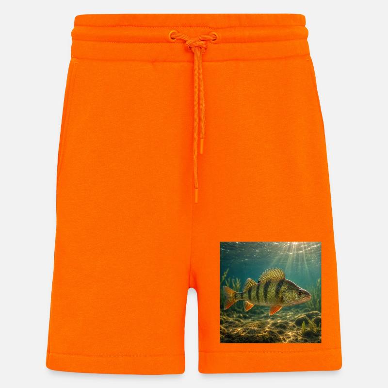 Perch in sunlight underwater - Shorts - made by SPREAD - SUNSET ORANGE