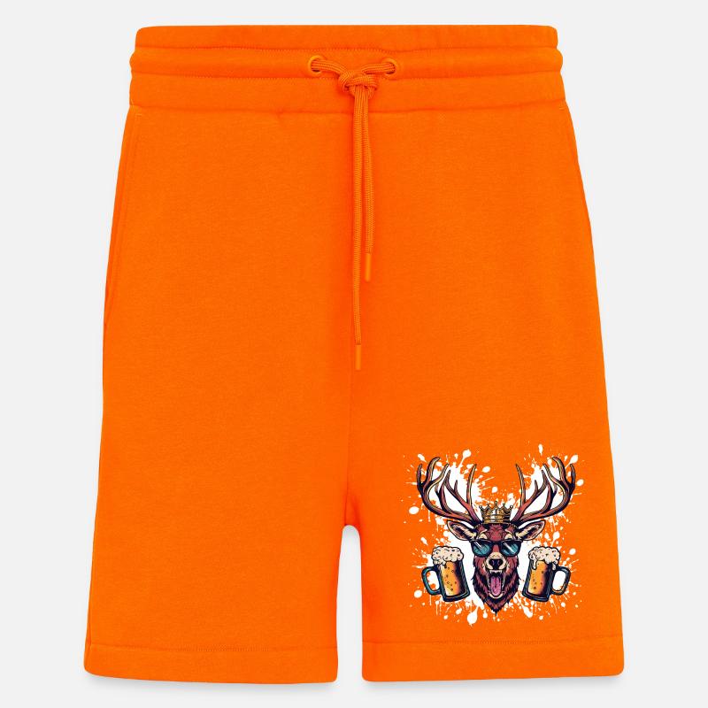 Hirsch Bier Lustig - Shorts - made by SPREAD - SUNSET ORANGE