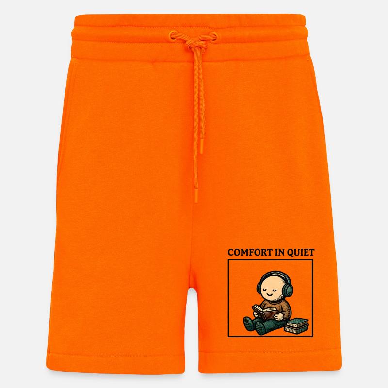 Ruhe beim Lesen mit Kopfhörern - Shorts - made by SPREAD - SUNSET ORANGE