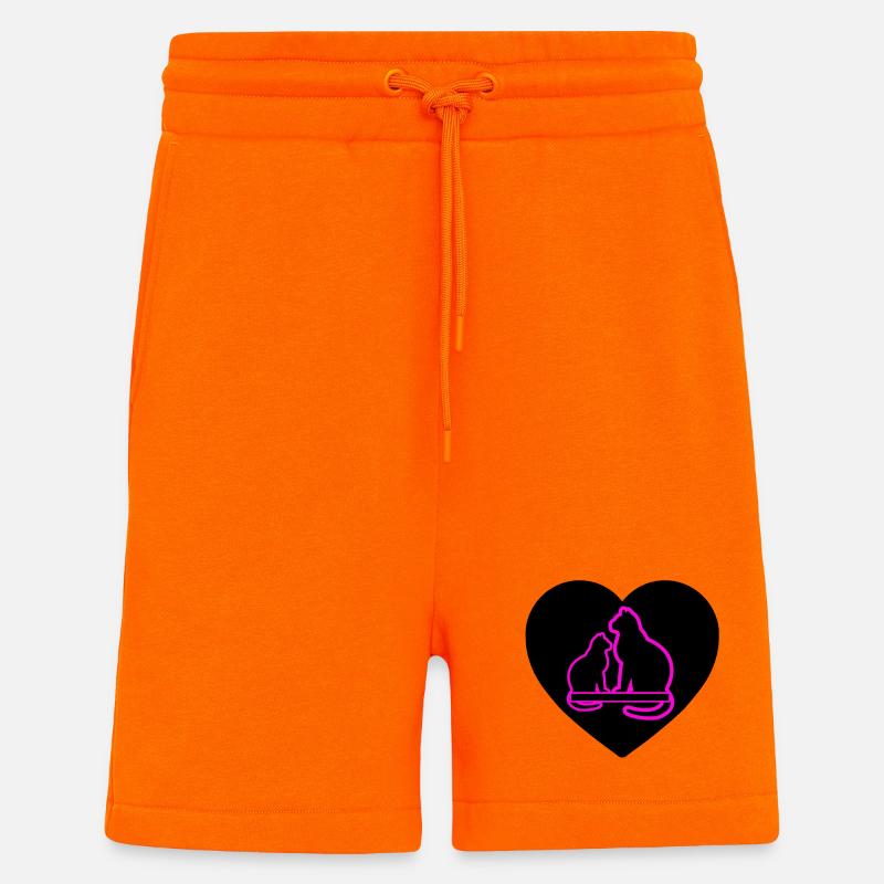 félin - Short bio décontracté fabriqué en UE - SUNSET ORANGE