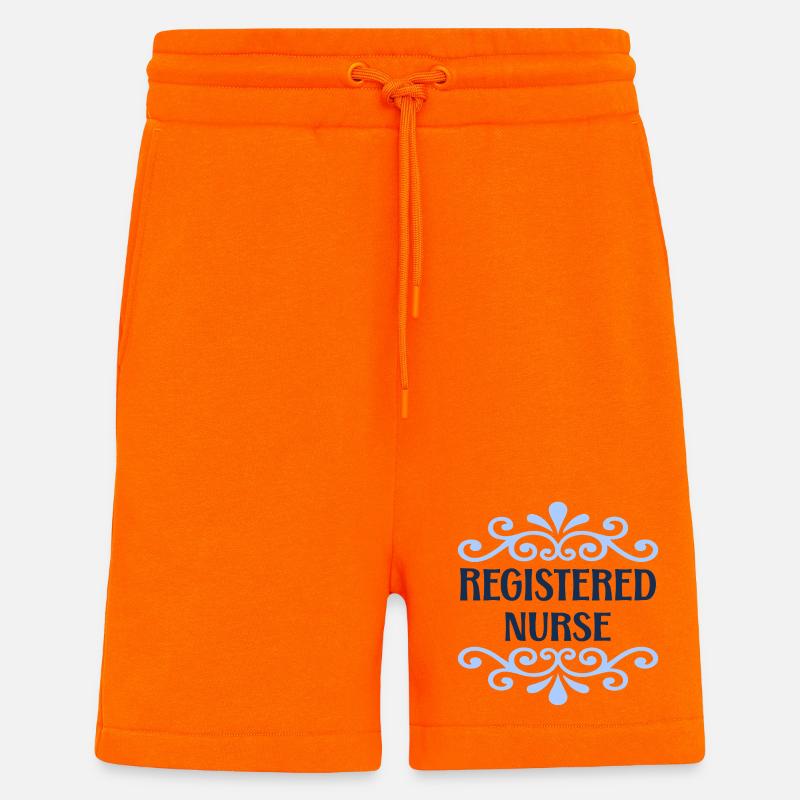 Infirmière - Short bio décontracté fabriqué en UE - SUNSET ORANGE