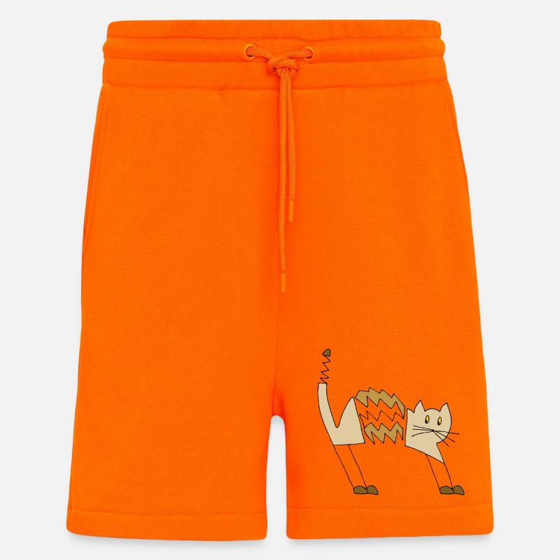 chat - Short bio décontracté fabriqué en UE - SUNSET ORANGE