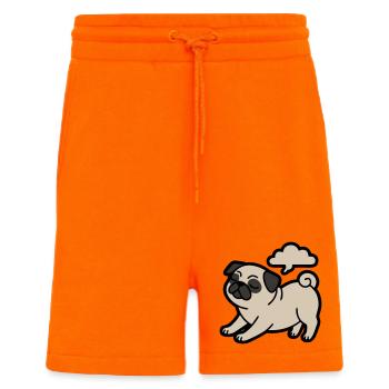 farting pug dog funny - Shorts - made by SPREAD - SUNSET ORANGE - Front