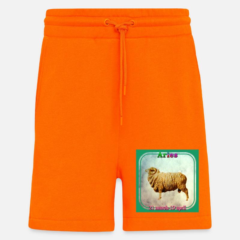 bélier - Short bio décontracté fabriqué en UE - SUNSET ORANGE