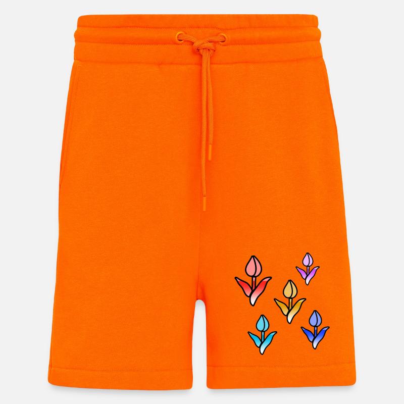 Fleur - Short bio décontracté fabriqué en UE - SUNSET ORANGE